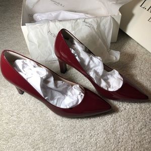 LK Bennett Tess in claret size 40